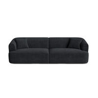 MODULARES-SOFA Campi aus Cord schwarz 4 Sitzplätze - Schwarz, Textil (90/70/255cm) - Cosmopolitan Design