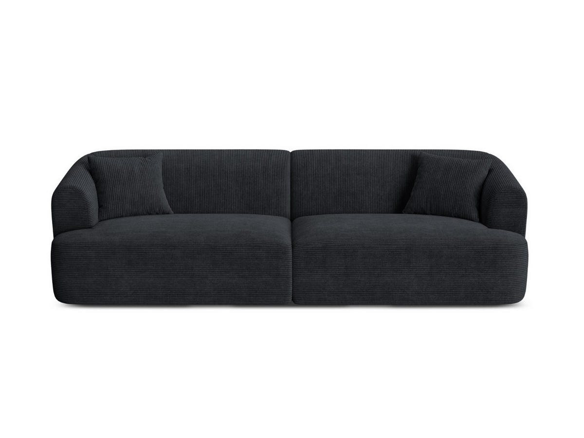 MODULARES-SOFA Campi aus Cord schwarz 4 Sitzplätze - Schwarz, Textil (90/70/255cm) - Cosmopolitan Design