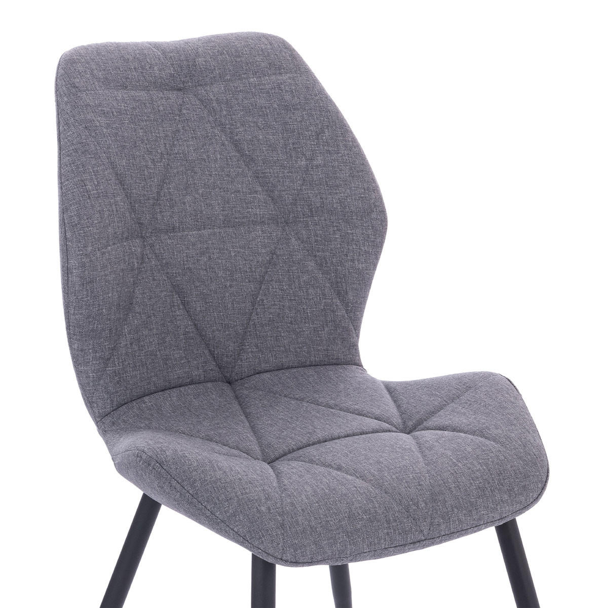 ESSZIMMERSTUHL JAMIE Stoffbezug Grau - Hellgrau/Schwarz, Textil (47/84/48cm) - SVITA