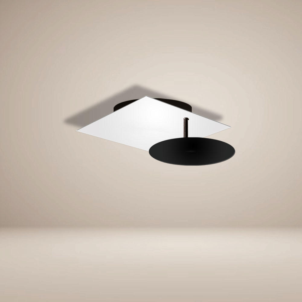 LED-WAND- & DECKENLAMPE Plate Weiß 30x30cm - Weiß, Metall (30/30/10cm) - s.luce