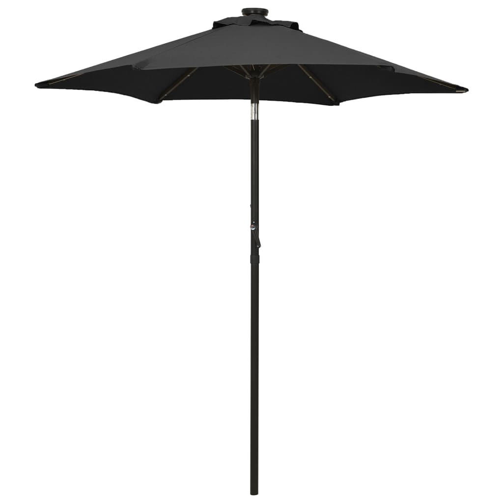 furnicato Sonnenschirm Schwarz 200x200 cm