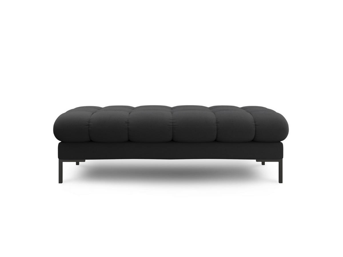BANK Mamaia aus strukturiertem Stoff dunkelgrau 2 Sitzplätze - Dunkelgrau, Textil (133/41/62cm) - Micadoni