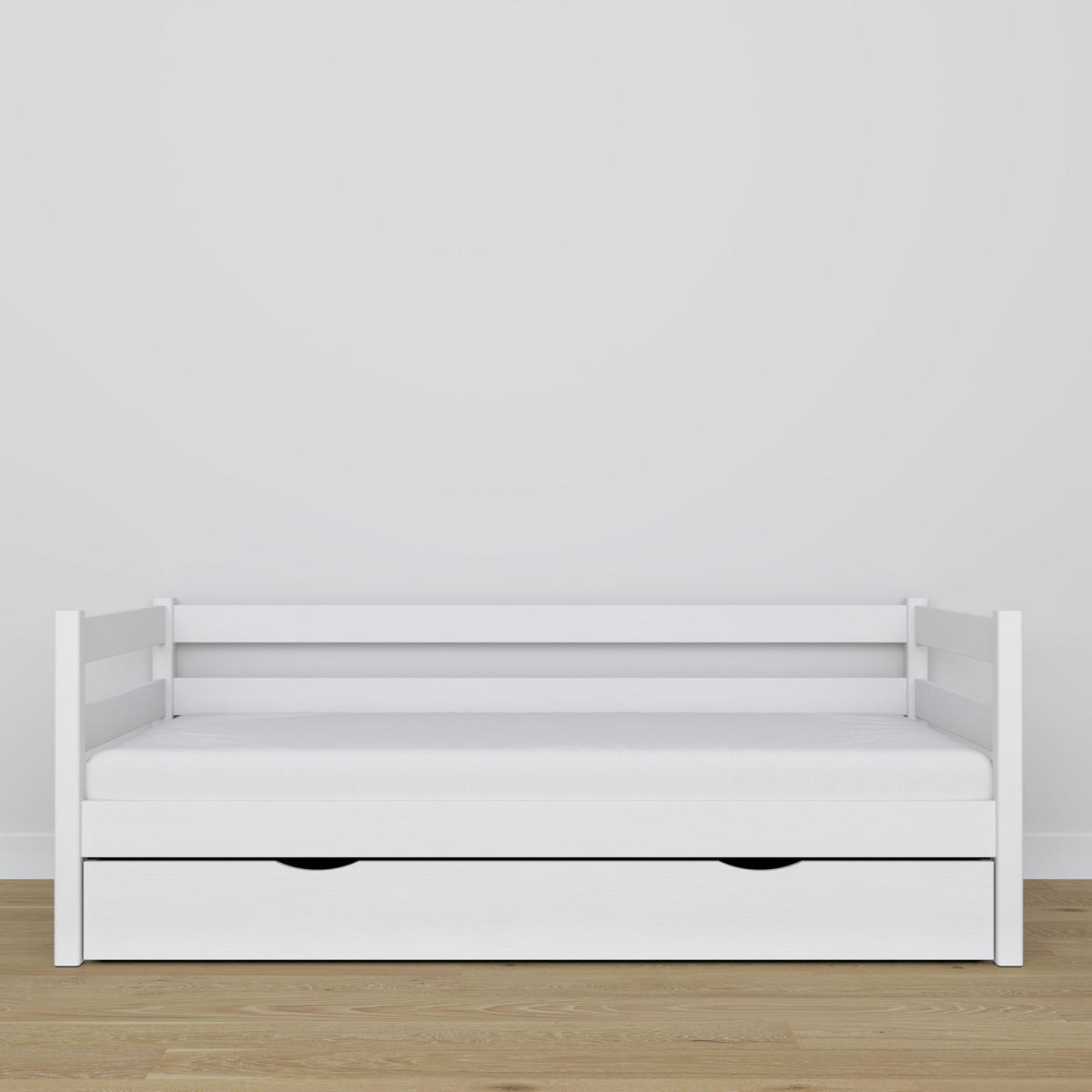 TAGESBETT mit Schublade N01 Weiß 100/180 - Weiß, Naturmaterialien/Holz (100/180cm) - N-Wood