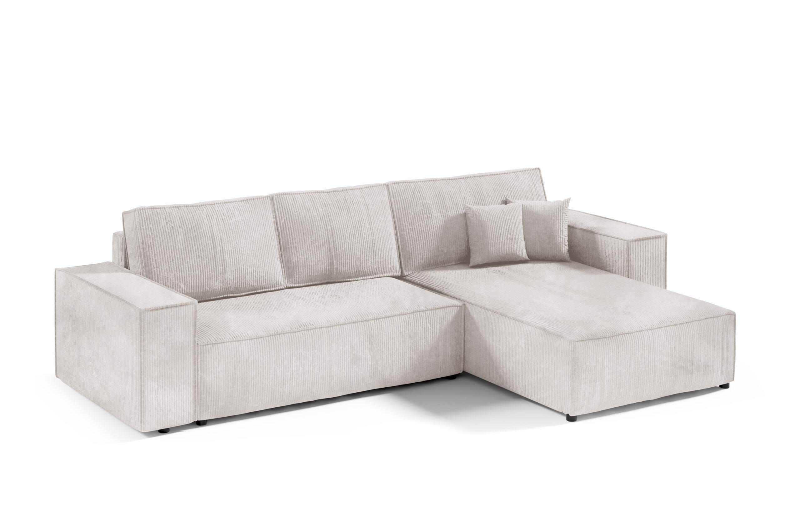 ECKSOFA mit Schlaffunktion Cremig - Beige, Textil (294/185cm) - Furnisell