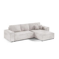 ECKSOFA mit Schlaffunktion Cremig - Beige, Textil (294/185cm) - Furnisell