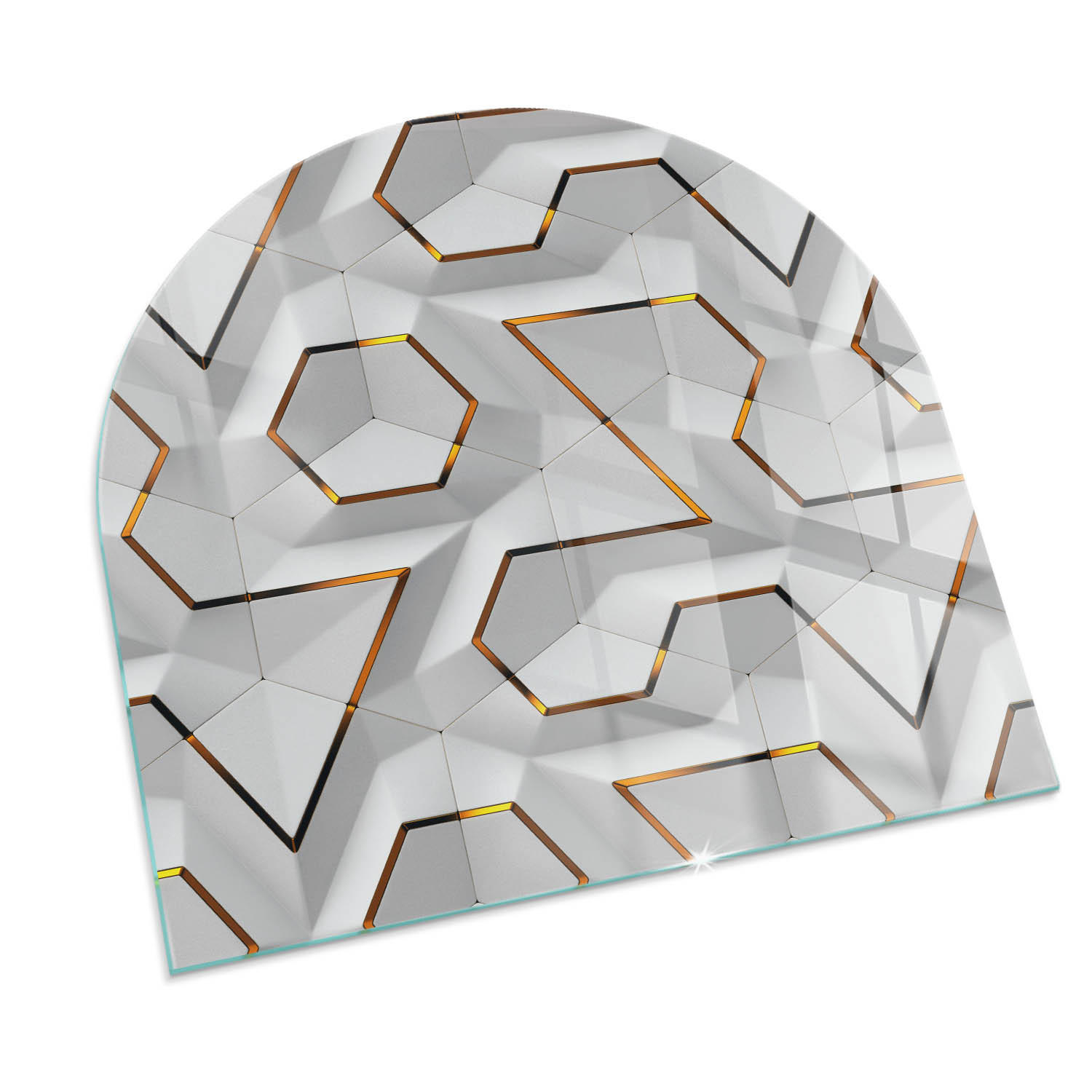 TULUP PODLOŽKA POD KRB 100x100 cm - Geometrický 3D vzor