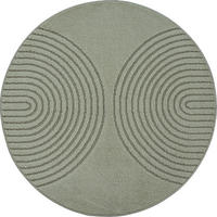 RUNDTEPPICH Geometrisch MUOTA Polypropylen Grün 120 x 120 cm - Grün, Textil (120/120cm) - KADIMA DESIGN