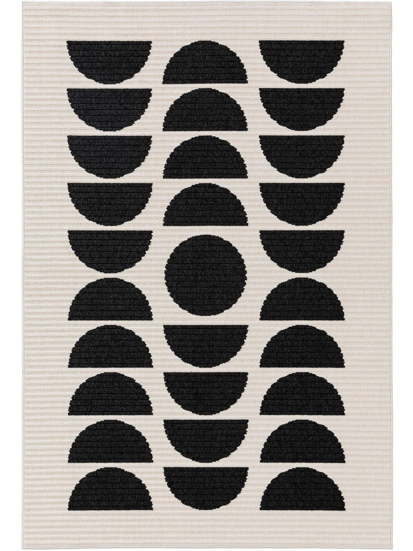 TEPPICH In- & Outdoor - Schwarz/Weiß, Kunststoff (200/1cm) - KUNSTLOFT
