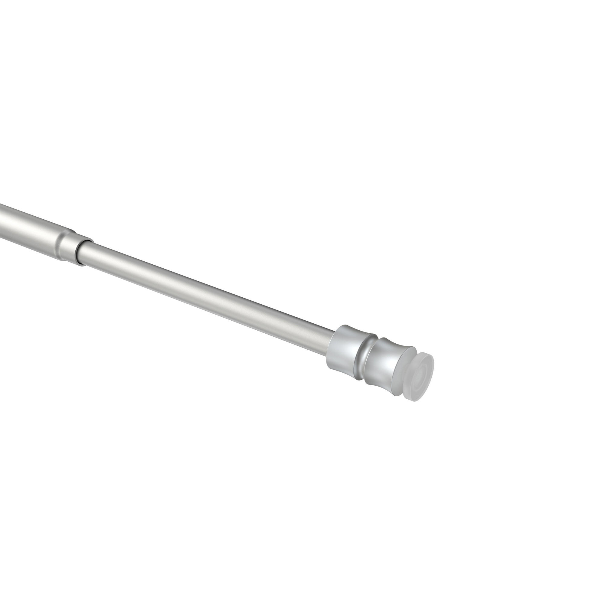 KLEMMSTANGE / SCHEIBENSTANGE Flexo 80-120 cm, 8 / 6 mm Ø, Silbergrau - Alufarben, Kunststoff/Metall (120cm) - INTERDECO