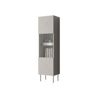 STANDVITRINE Art Deco Cashmere 51 - Kaschmir, Holzwerkstoff/Metall (51/187/42cm) - MIRJAN24