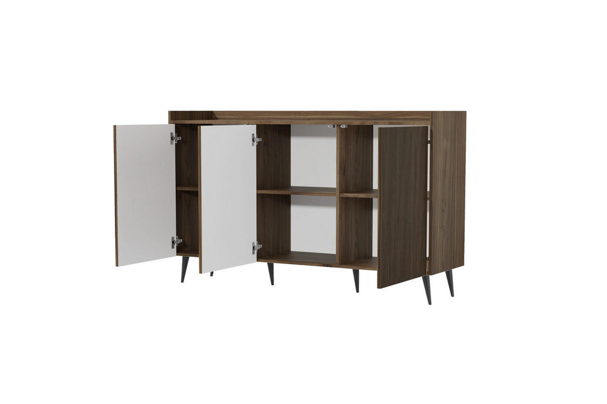 KOMMODE DALIA 02 150 / 92 / 41 cm in Frühlingseiche - Walnussfarben, Holzwerkstoff (150/92/41cm) - Deine Möbel 24