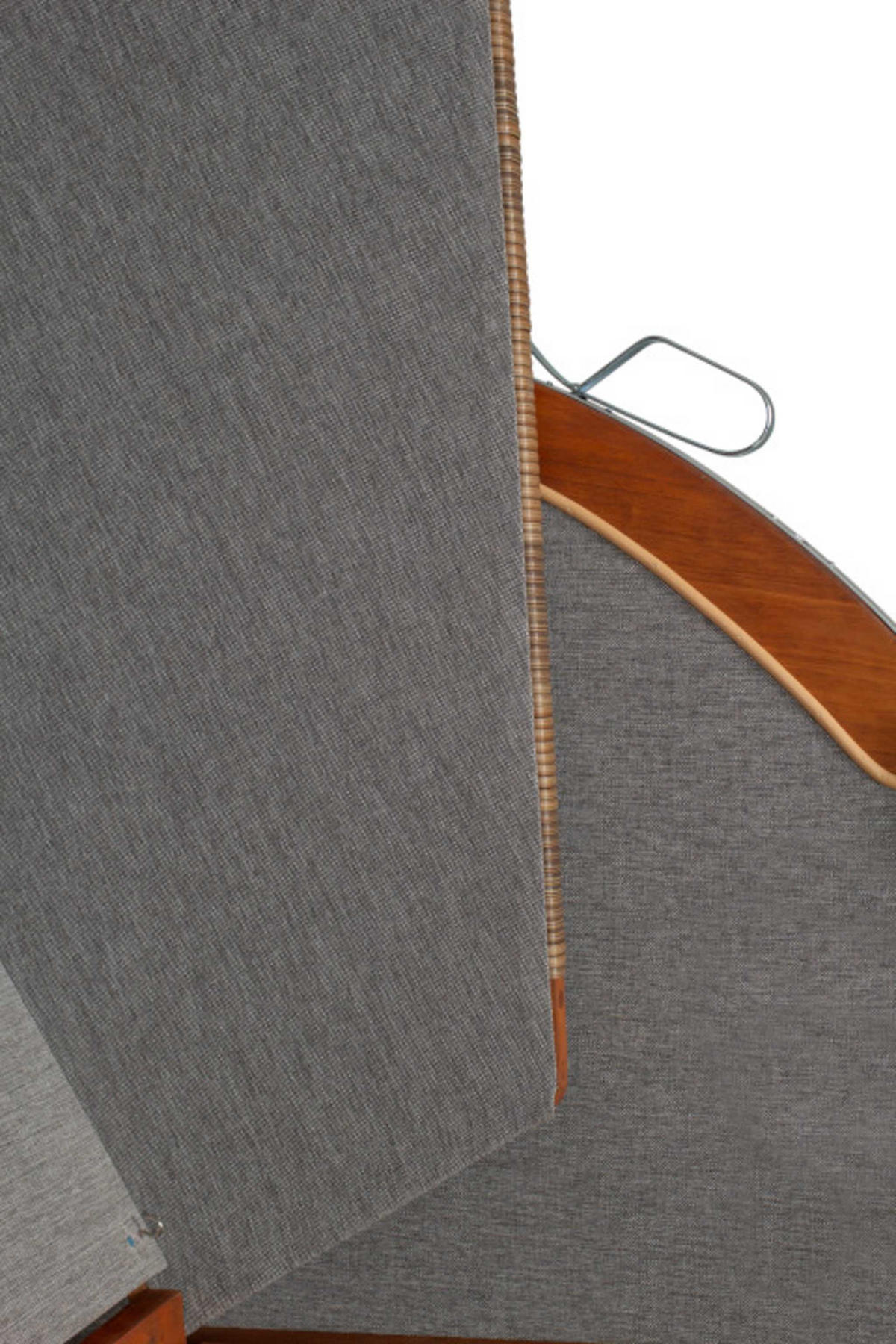 STRANDKORB Tinnum 2 Sitzer Pinie PE griseum - Braun/Grau, Metall (115/38/92cm) - Mr. Deko