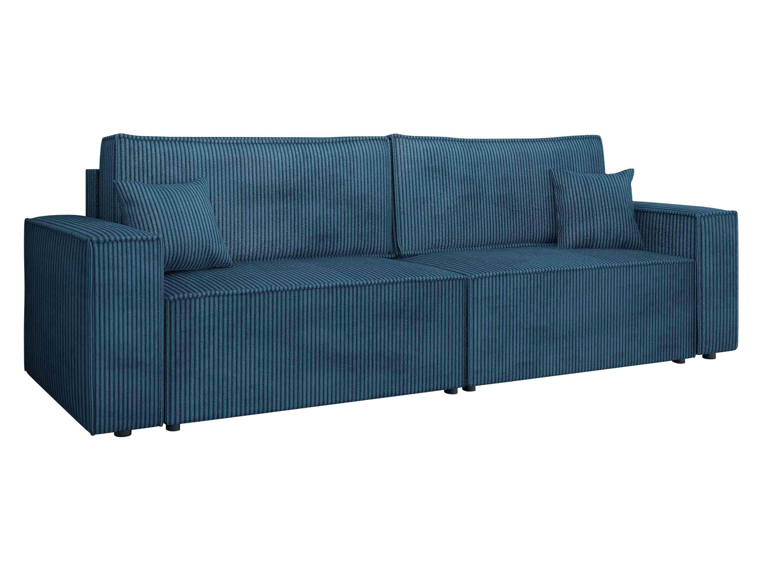 SCHLAFSOFA Karl Cord - Blau/Schwarz, Holz/Kunststoff (245/82/90cm) - MIRJAN24