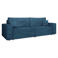 SCHLAFSOFA Karl Cord - Blau/Schwarz, Holz/Kunststoff (245/82/90cm) - MIRJAN24