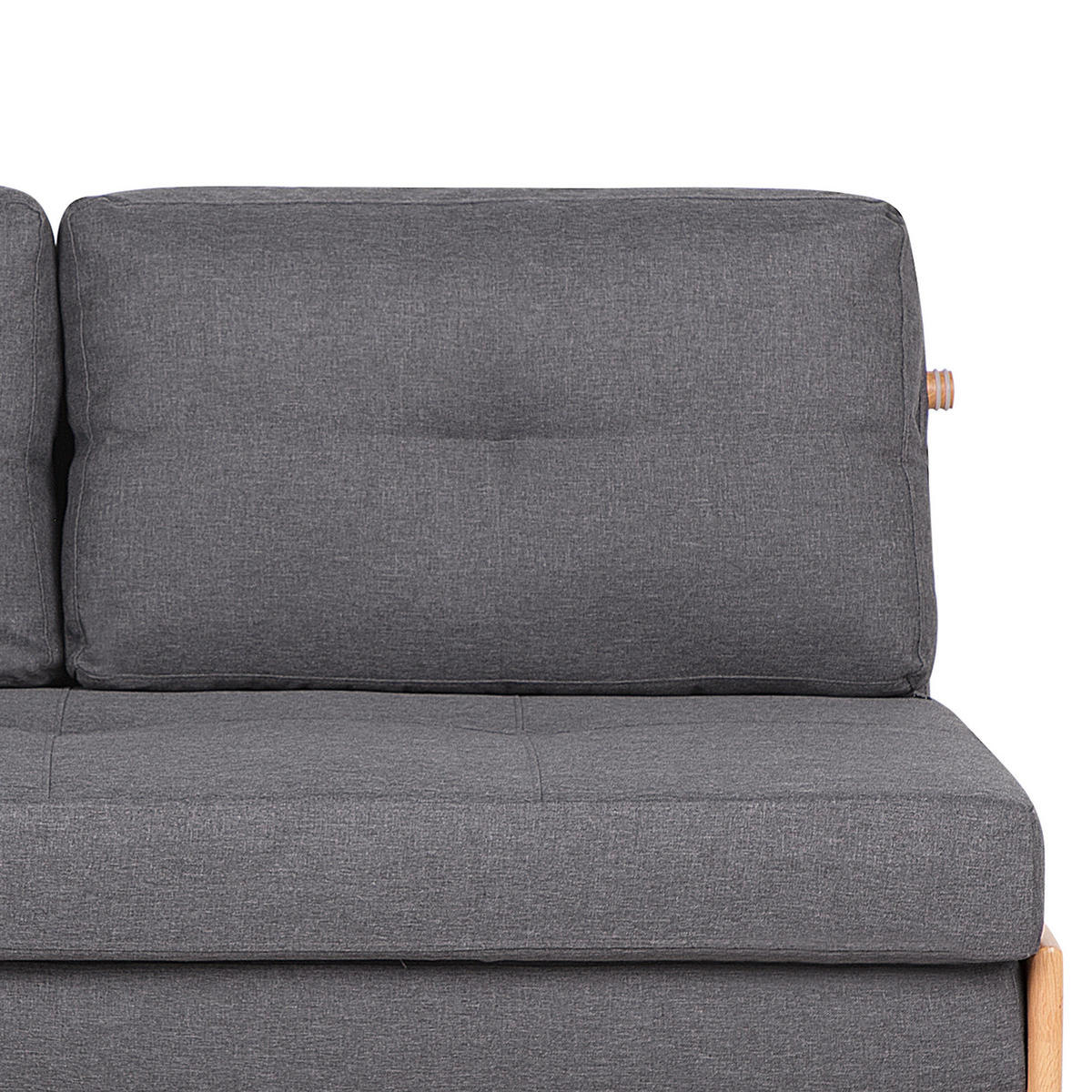 2-SITZER-SCHLAFSOFA Polsterbezug Dunkelgrau Edland - Dunkelgrau, Textil (152/76/92cm) - Beliani
