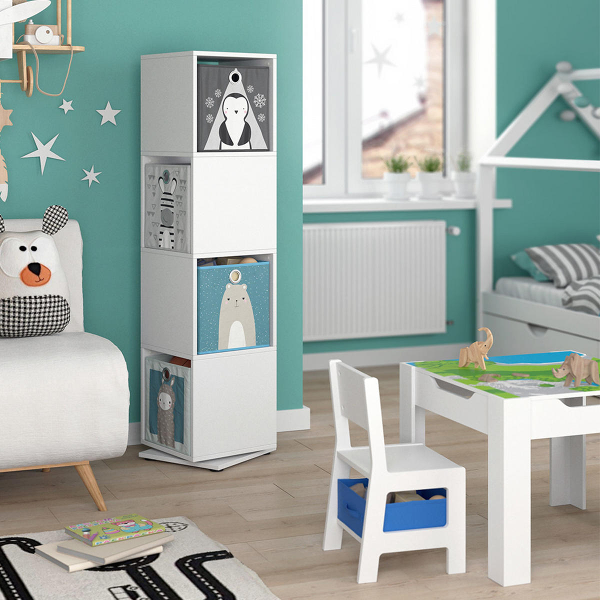 DĚTSKÁ POLIČKA Bílá - bílá, kompozitní dřevo (35.2/144.2/35.2cm) - Vicco