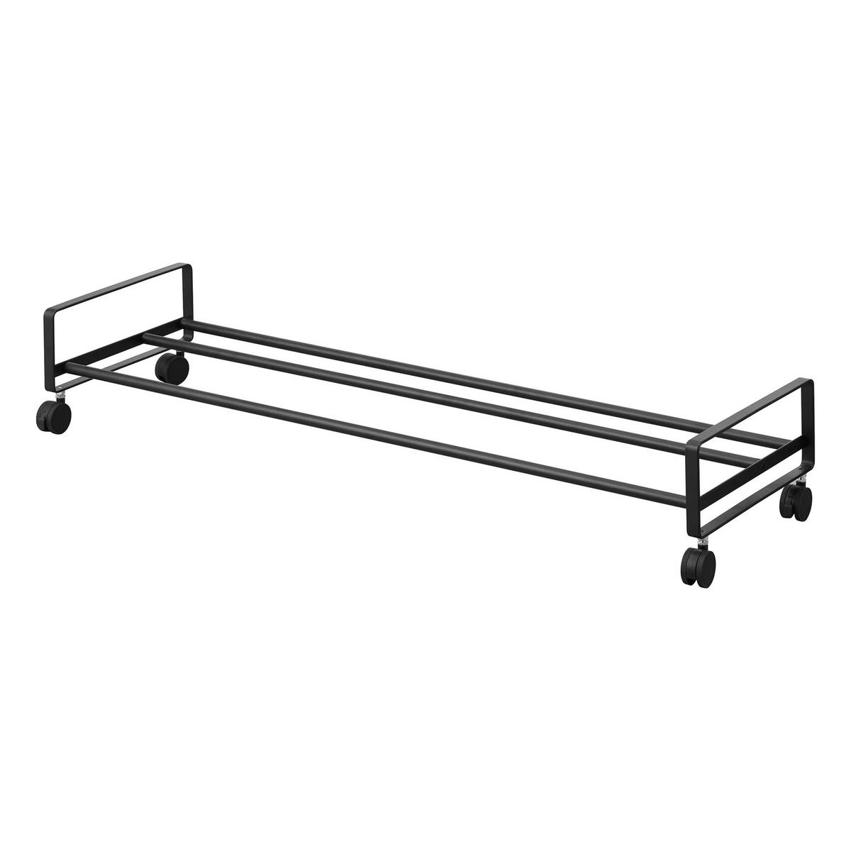 SCHUHREGAL Tower schwarz 83/14/27 cm mit Rollen - Schwarz, Metall (83/14/27cm) - Yamazaki
