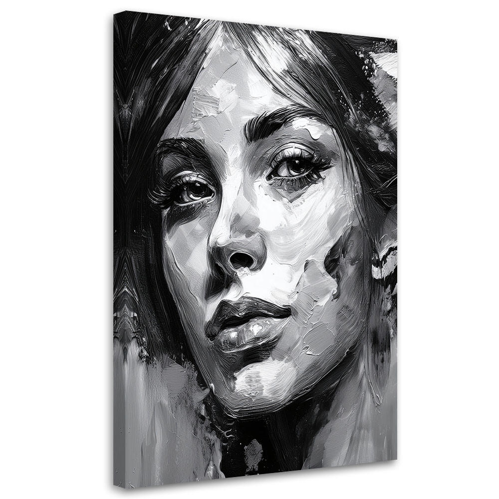 Feeby Leinwandbild Schwarz 40x60 cm
