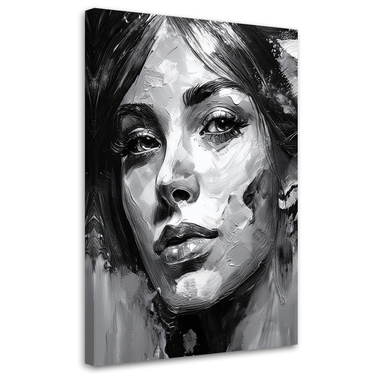 LEINWANDBILD Menschen & Charaktere 80x120cm - Schwarz, Textil (80/120cm) - Feeby