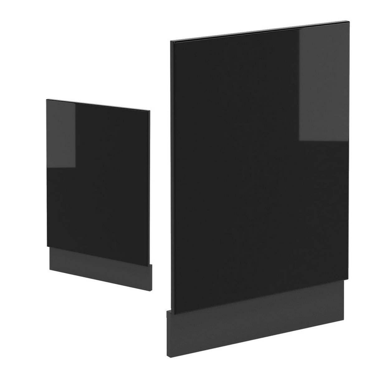 FRONTBLENDE R-Line Schwarz Hochglanz 45 cm, AP Eiche - Schwarz Hochglanz/Anthrazit, Holzwerkstoff (45/57.2/1.6cm) - Vicco