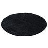 TEPPICH Hochflor Unifarben Polypropylen Wohnzimmer Shaggy Anthrazit Rund 80x80 - Anthrazit, Textil (80/80cm) - KADIMA DESIGN