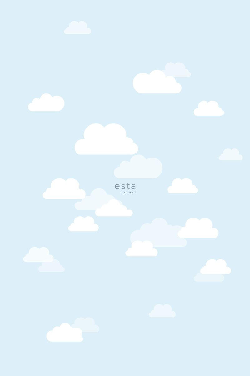 FOTOTAPETE kleine Wolken 200 x 279 cm - Blau, Papier (200/279cm) - ESTAhome