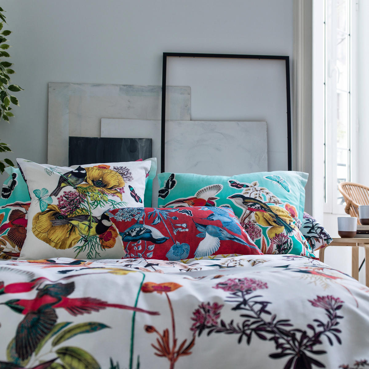 BETTBEZUG birds of paradise 220x220 cm (komfortgrösse) mehrfarbig - Multicolor, Textil (220/220cm) - Happy Friday