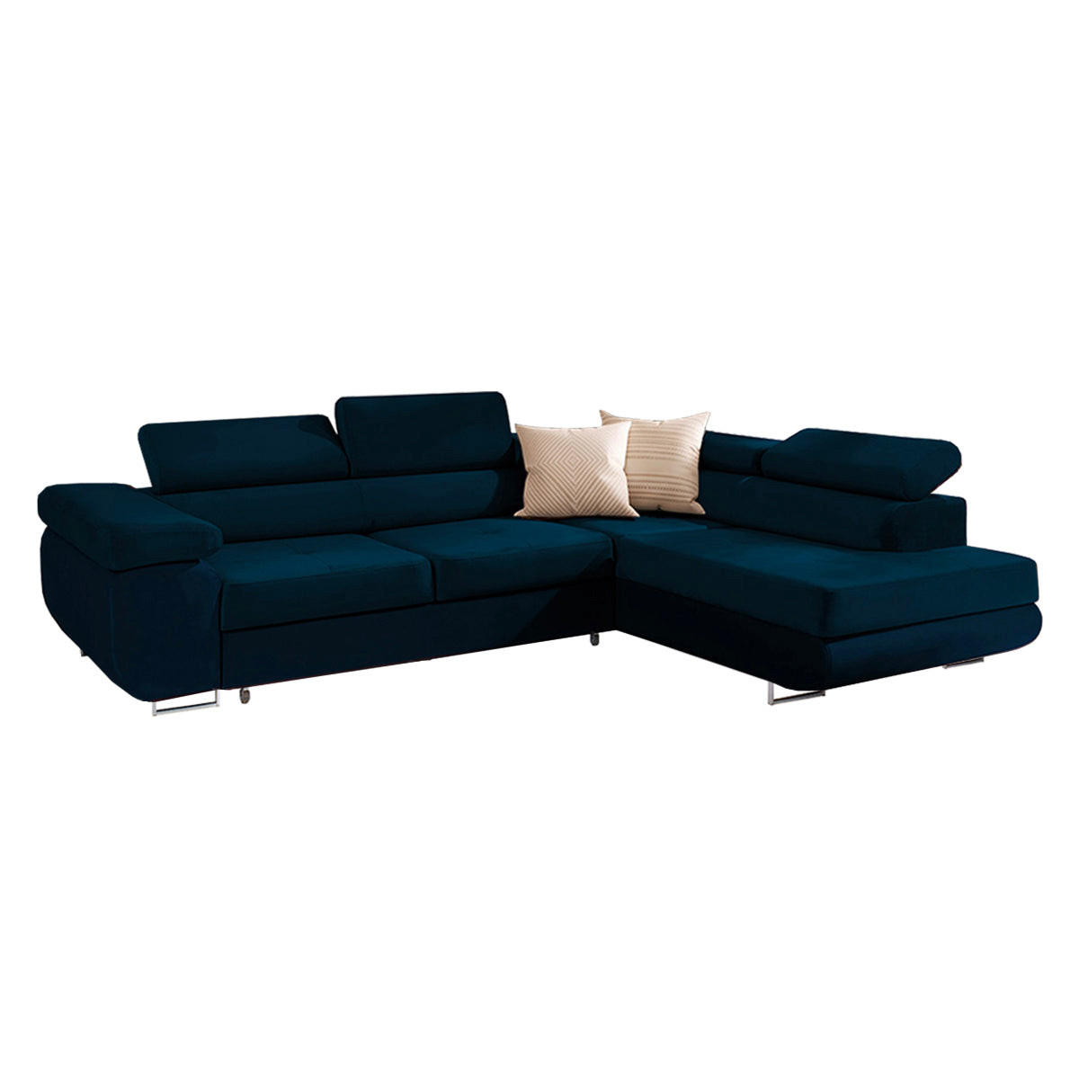 Petits-meubles Ecksofa Blau 271x201 cm
