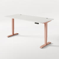 SCHREIBTISCH Elektrisch Höhenverstellbarer HomePro 180x80cm Rosa/Weiß mit Memory-Funktion, Anti-Kollisions Technologie - Pink/Weiß, Holzwerkstoff (80/180/62cm) - Desktronic