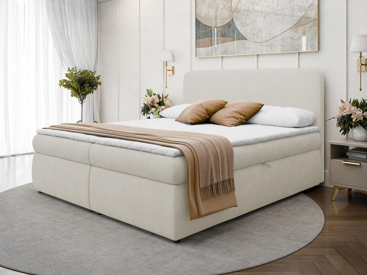 BOXBETT Bonny - H3 - Schwarz/Cappuccino, Holz/Holzwerkstoff (160/200cm) - MIRJAN24