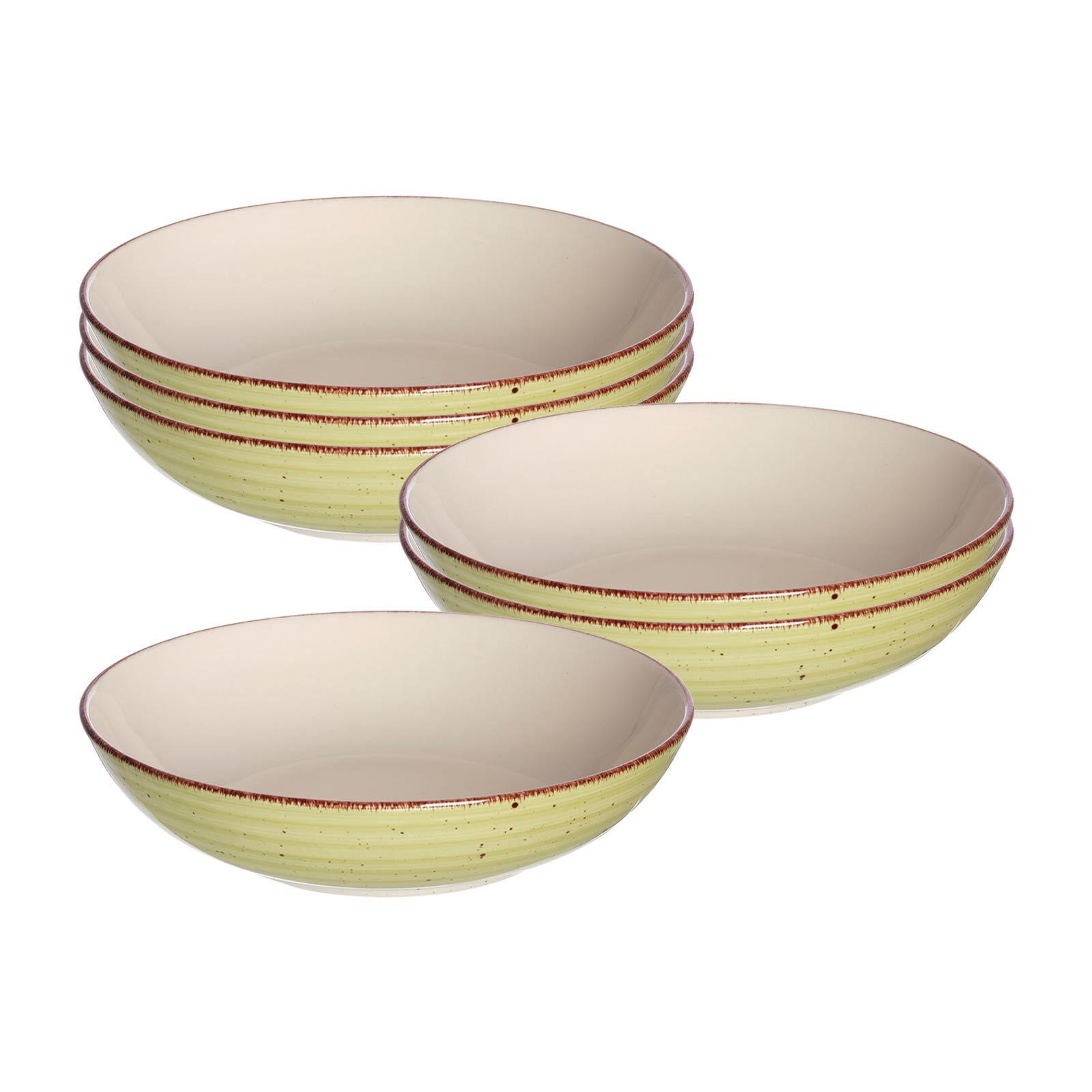 SUPPENSCHALEN Happy grün ø 20,5 cm 6er Set - Grün, Keramik (20.5cm) - Ritzenhoff Breker
