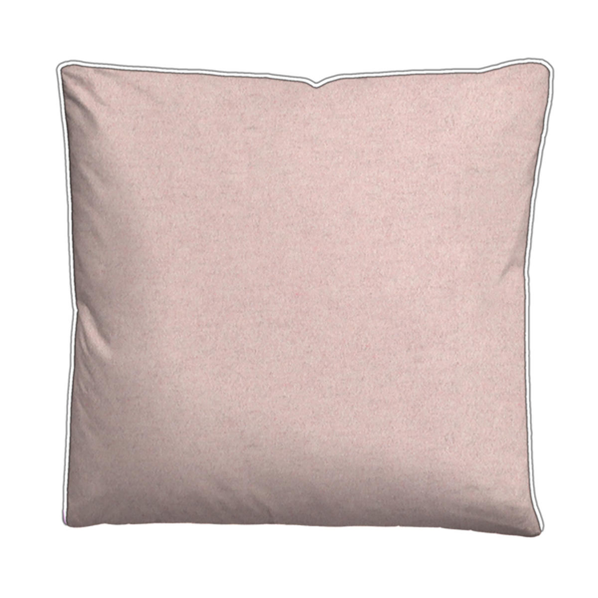 BETTWÄSCHE-GARNITUR Premium Biber Melange UNI rose, 155x200 cm + 80x80 cm - Rosa, Textil (155/200cm) - biberna