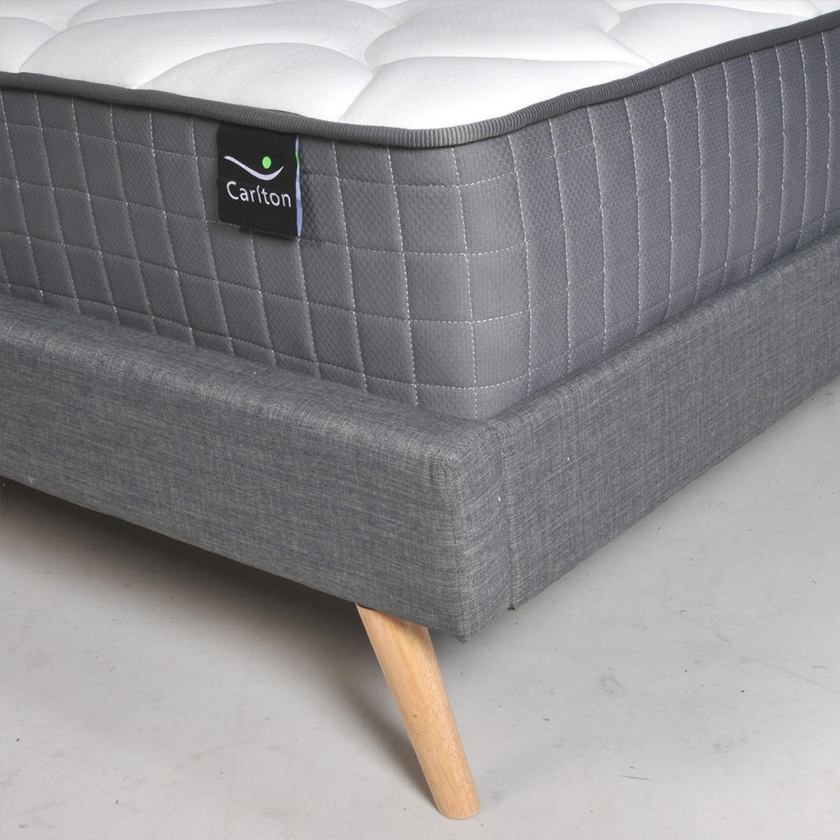 BETT FJORD MIT MATRATZE / BETT 160X200 - DUNKELGRAU - Grau, Holzwerkstoff - Weber Industries