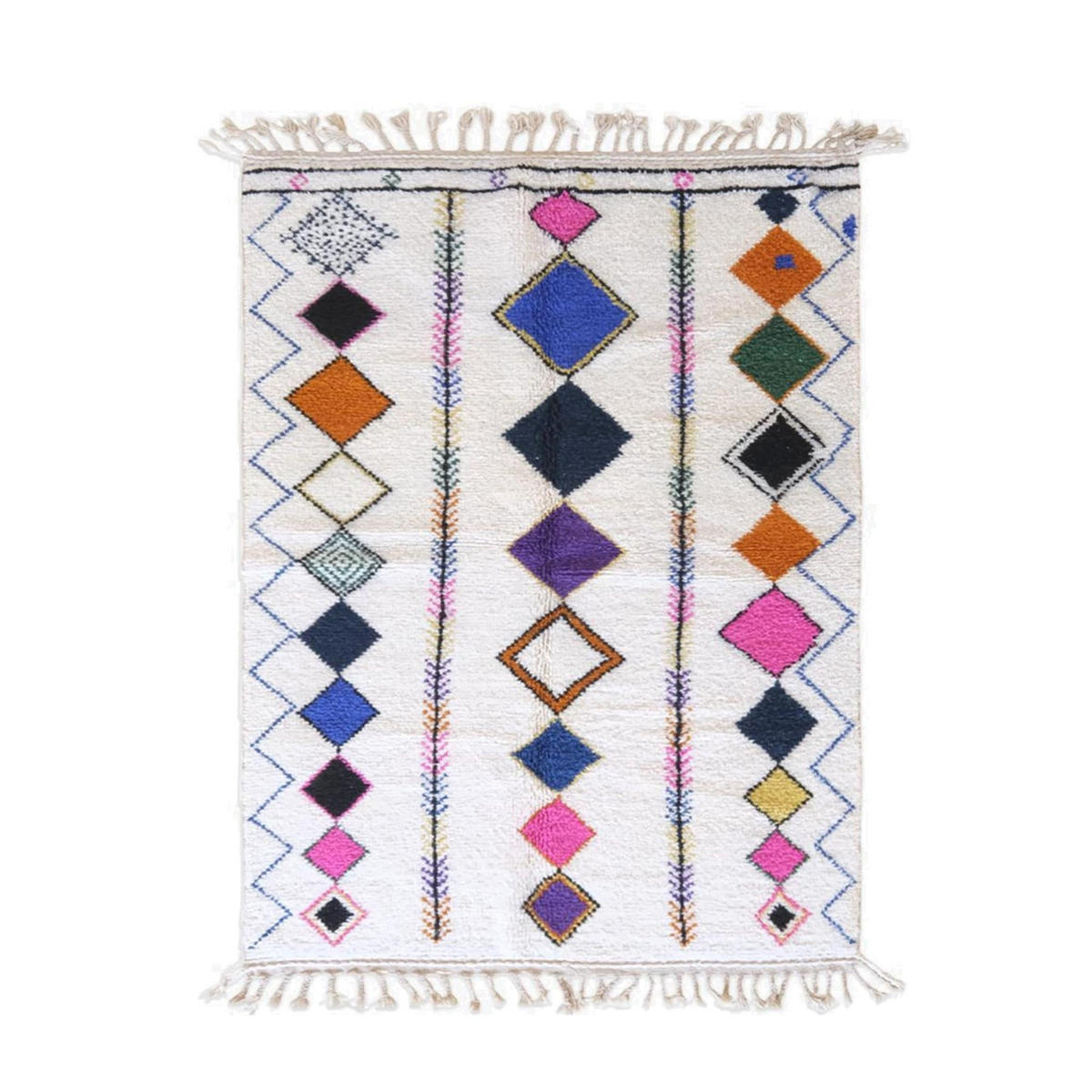 BERBERTEPPICH aus reiner Wolle 158x 248 cm - Multicolor, Naturmaterialien (158/248cm) - AFK Living