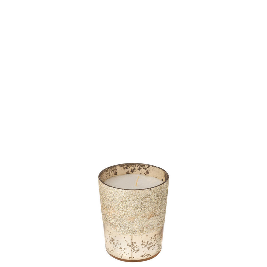 Thumbnail - J-Line Duftkerze, Champagner, Glas, 11.5 cm, Dekoration, Kerzen & Zubehör, Duftkerzen