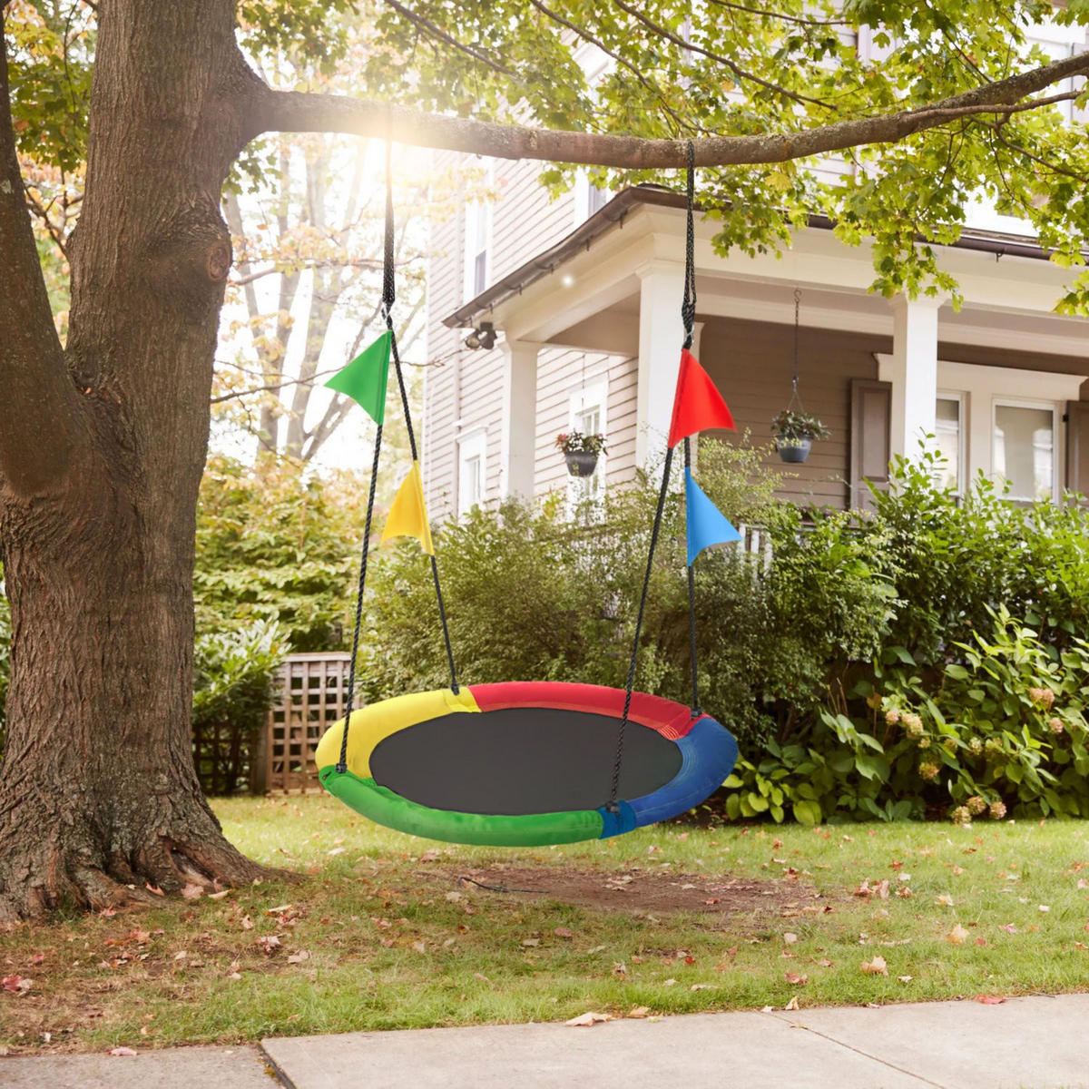 NESTSCHAUKEL bis 150 kg, 100 cm Durchmesser - Multicolor, Textil (100/160/100cm) - Luverno