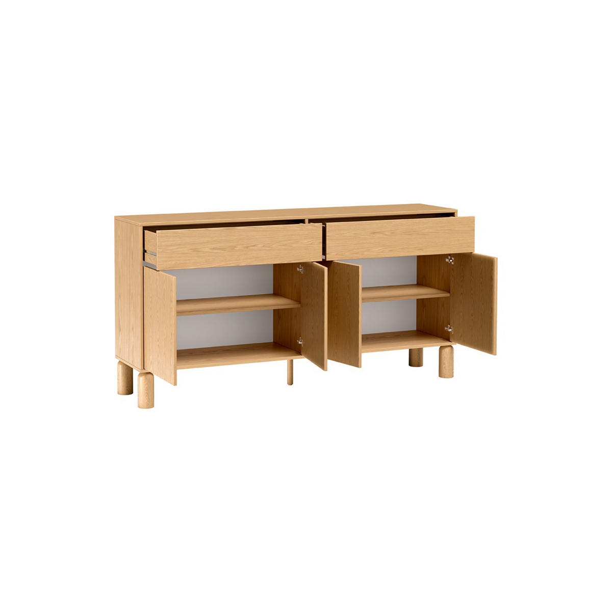 KOMMODE Sanden SN-1 180 x 91,6 x 40,6 cm Eiche Bookmatch - Eichefarben, Holz/Holzwerkstoff (180/91.6/40.6cm) - Koseto