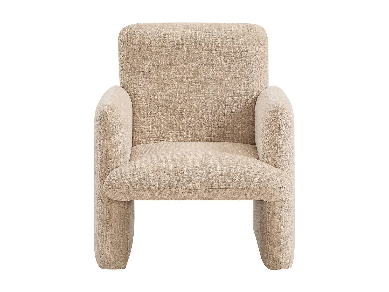 SESSEL mit gerader Rückenlehne - 1 Person - Stoff - Taupe, Beige - - Taupe/Beige, Textil (53/61.5/52.5cm) - Vente-Unique