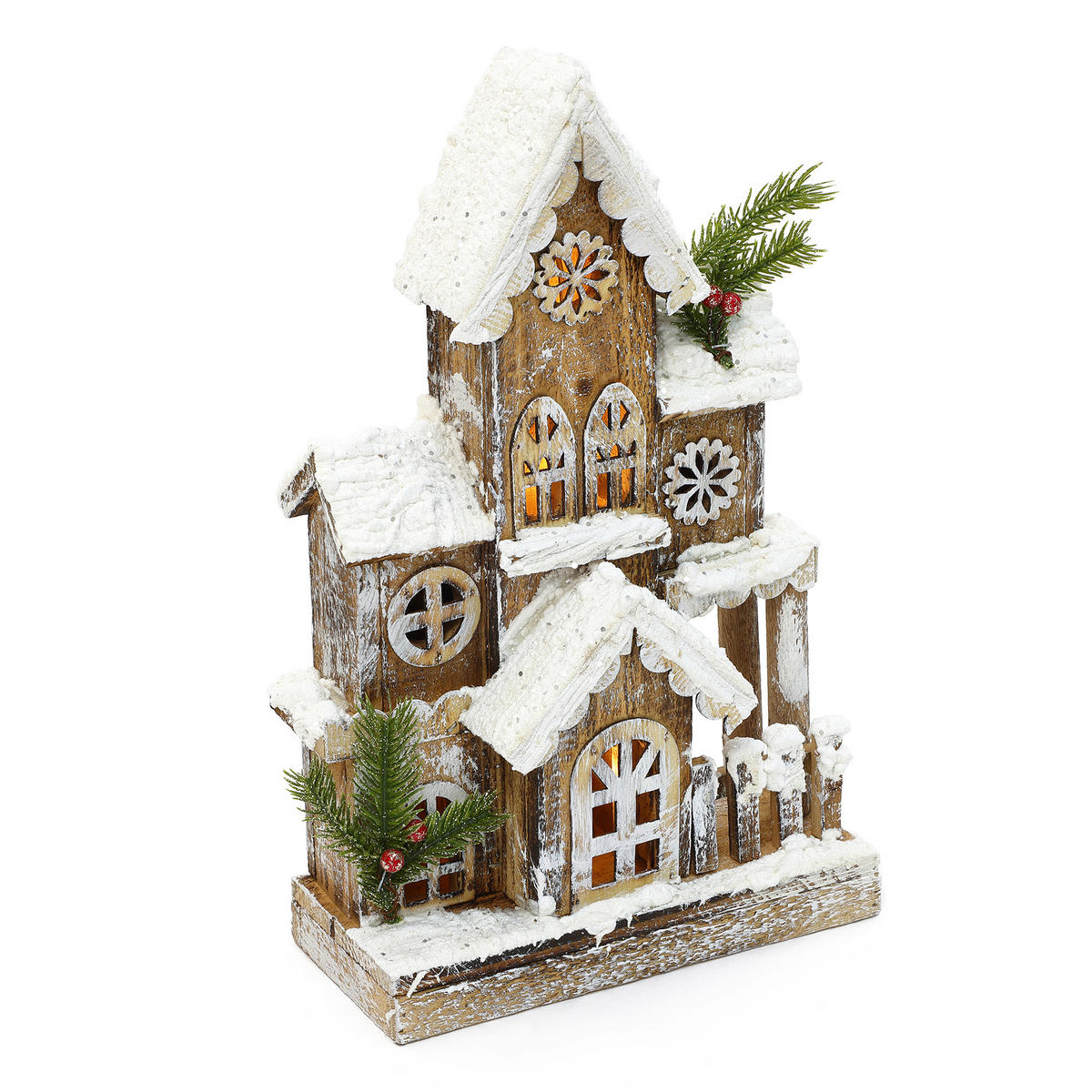 WEIHNACHTSHAUS HTHD0253 - Braun, Holz (12/39/25cm) - Hometopia