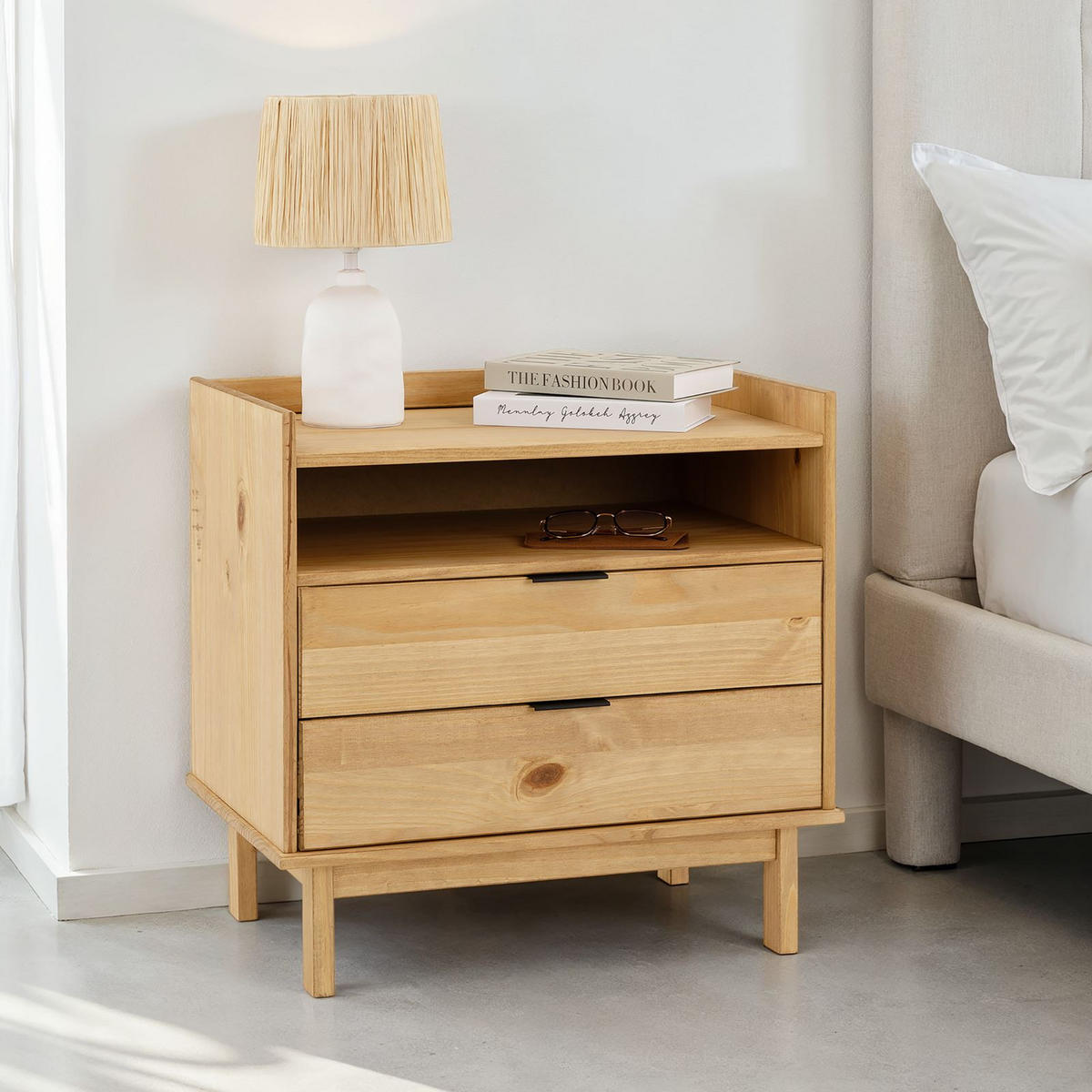 NACHTTISCH TEPERA - Braun, Holz (64/64/41cm) - IDIMEX