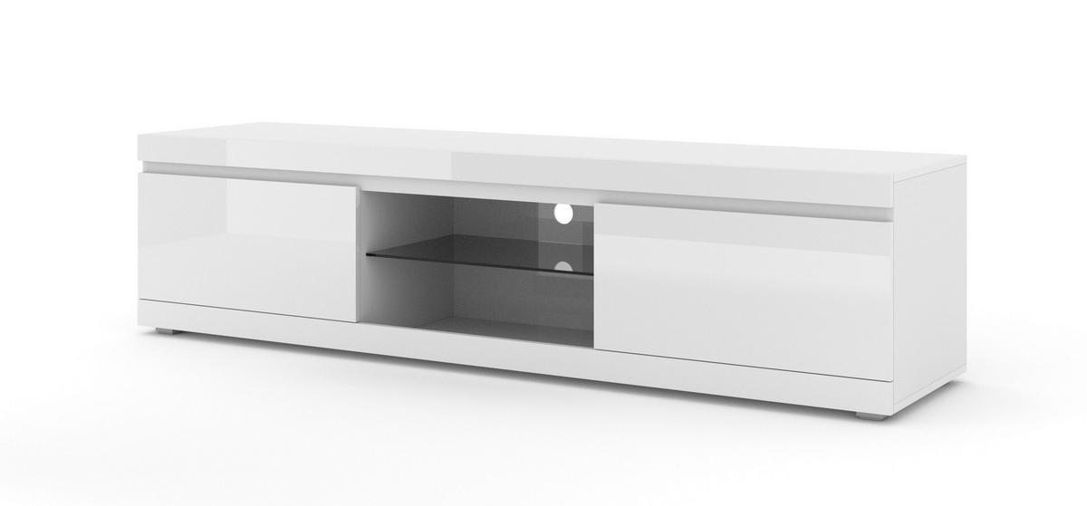 TV LOWBOARD Weiß Hochglanz 180/46/40 - Weiß Hochglanz, Holzwerkstoff (180/46/40cm) - RAUMHIRSCH FURNITURE