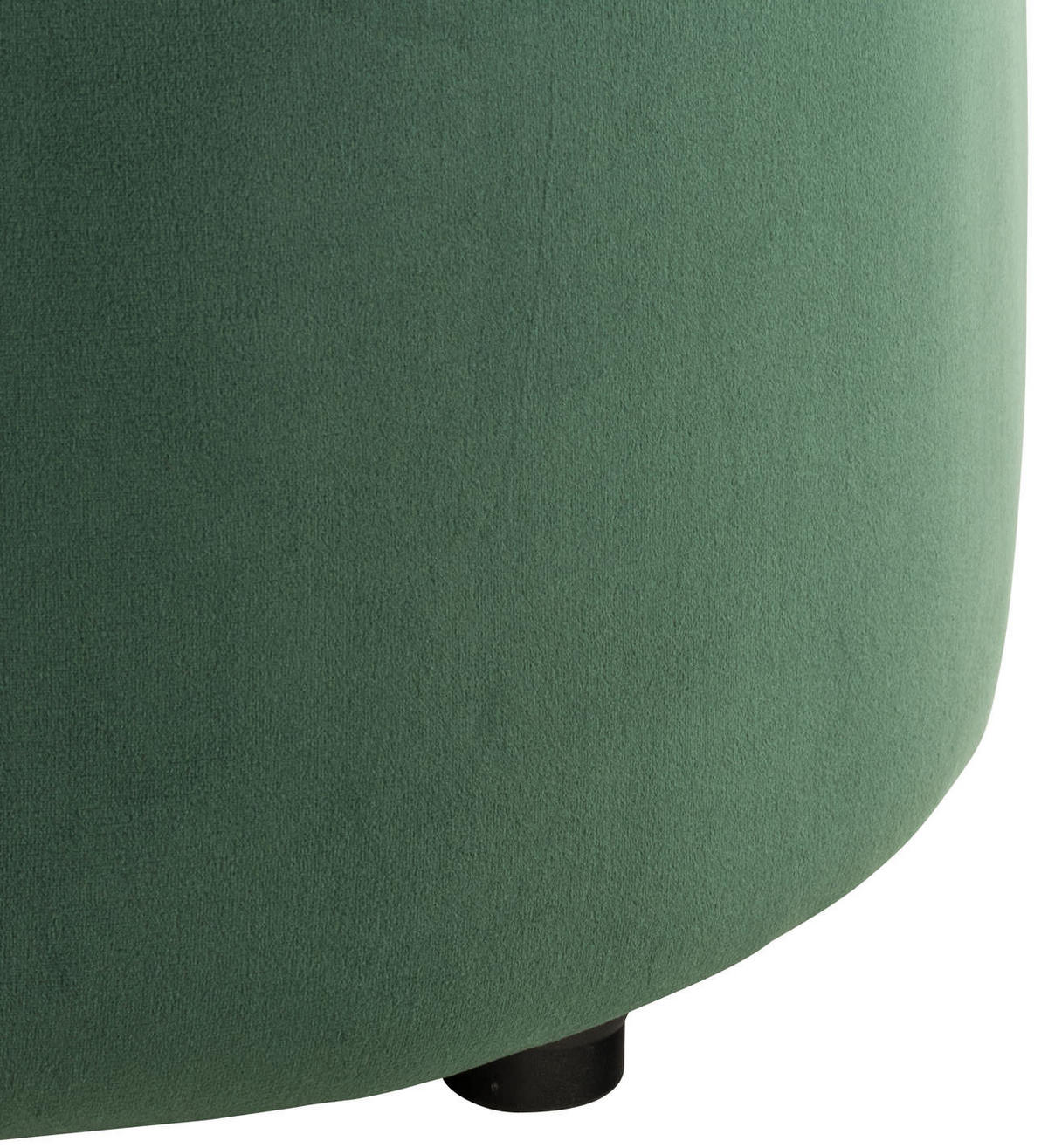SITZWÜRFEL Samt Grün - Schwarz/Grün, Kunststoff/Textil (44/42/44cm) - CLP
