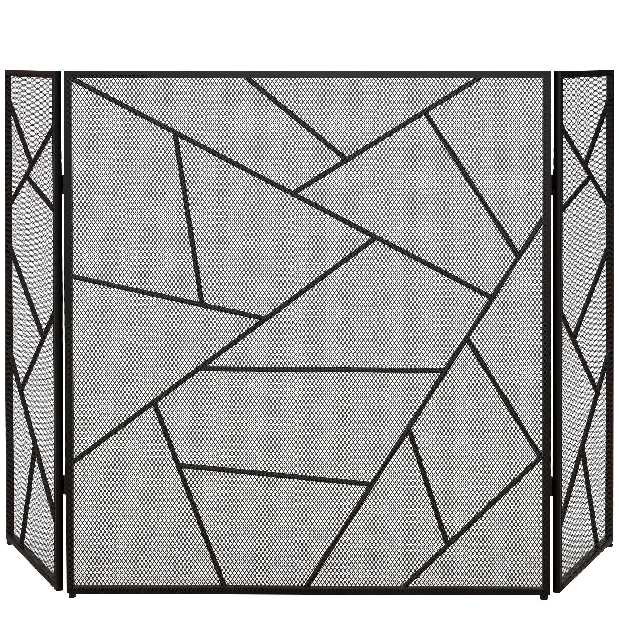 ComfortXL Kaminschirm Schwarz 1.2x85x135 cm