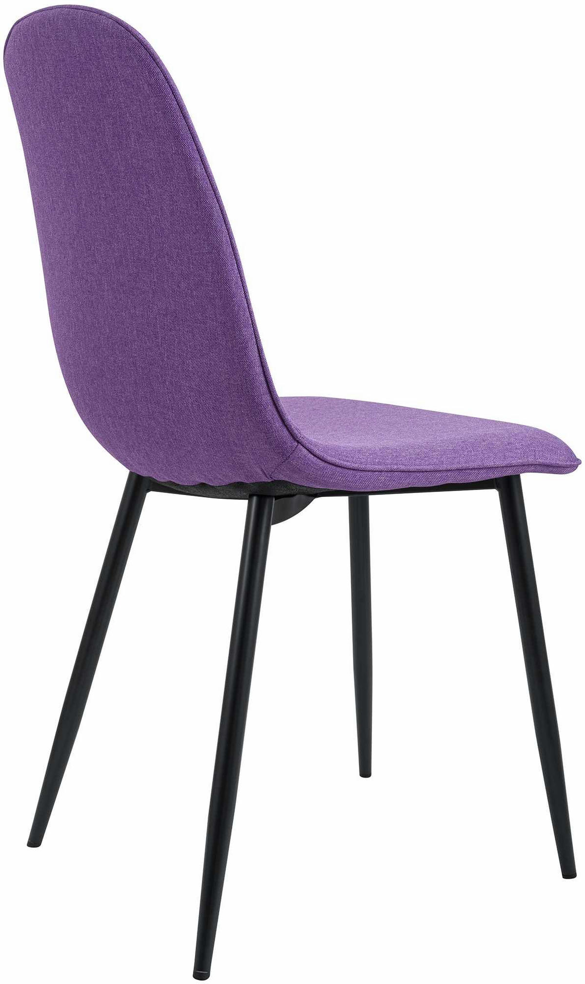 ESSZIMMERSTUHL 4er Set Stoff Lila - Lila/Schwarz, Textil/Metall (45/88/54cm) - CLP