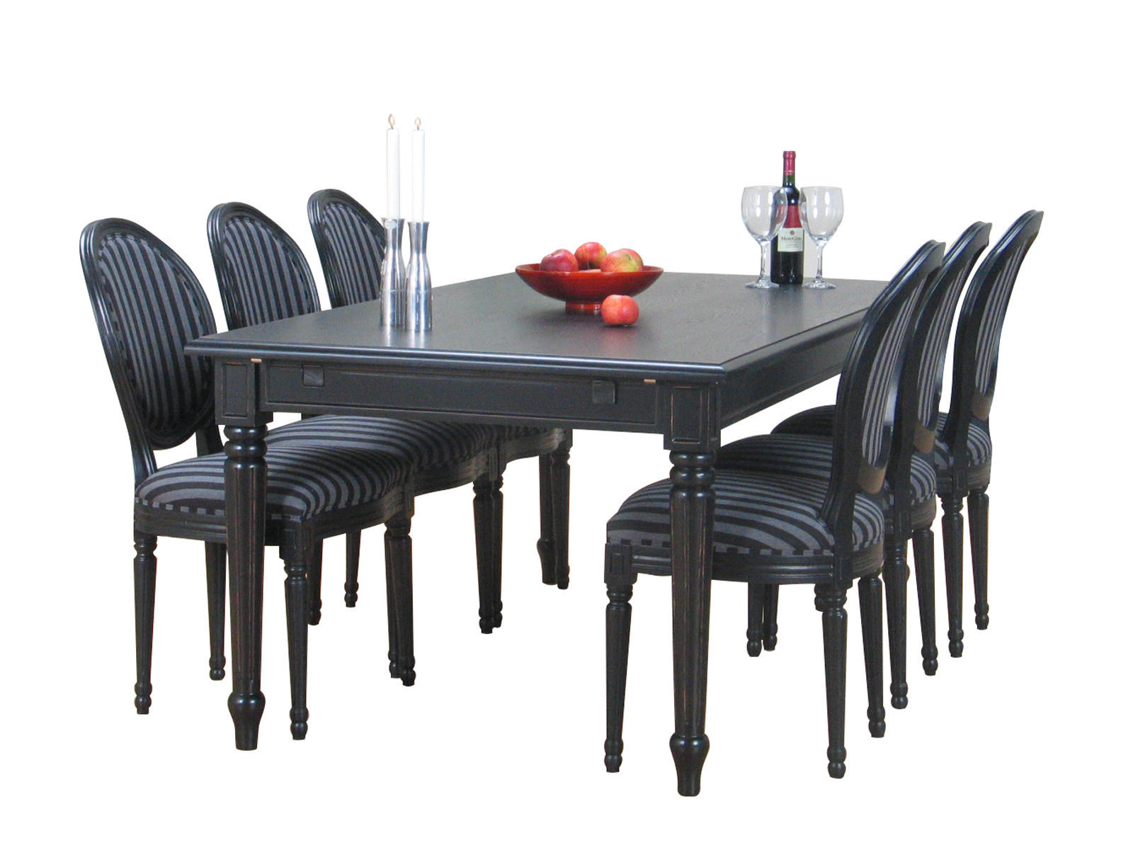 TISCHGRUPPE Schwarz - Schwarz, Holzwerkstoff (180/75/100cm) - ebuy24