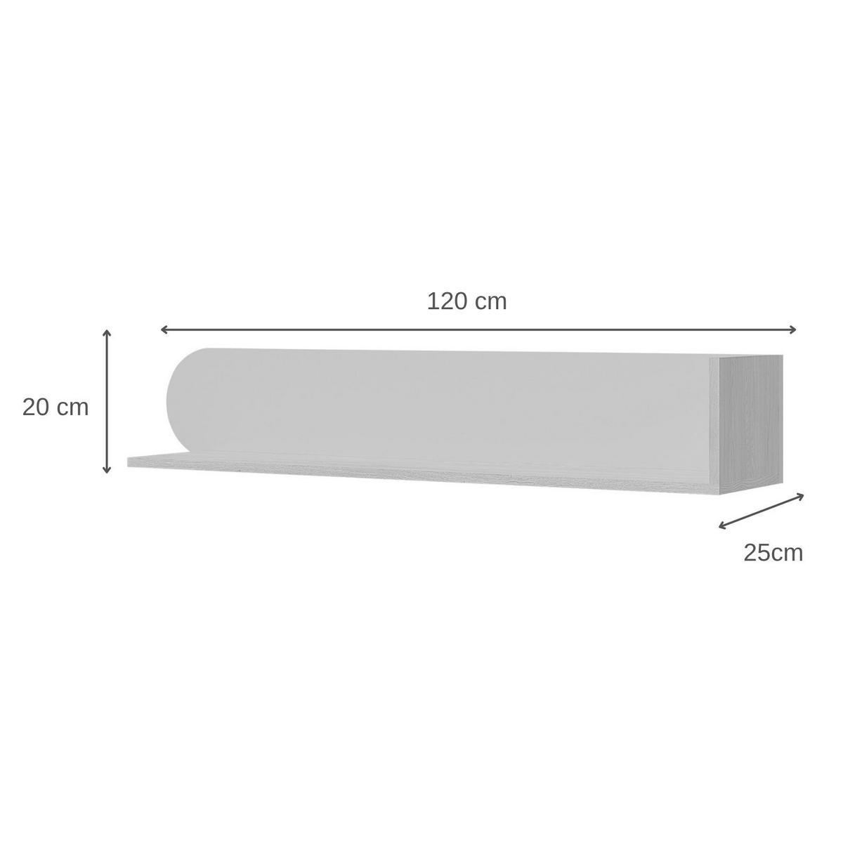 WANDREGAL Lena für Kinder und Jugendliche, 120 cm, Eiche Cremona/Macadamia/Puderrosa - Eichefarben/Beige, Holzwerkstoff (120/20/25cm) - Beautysofa