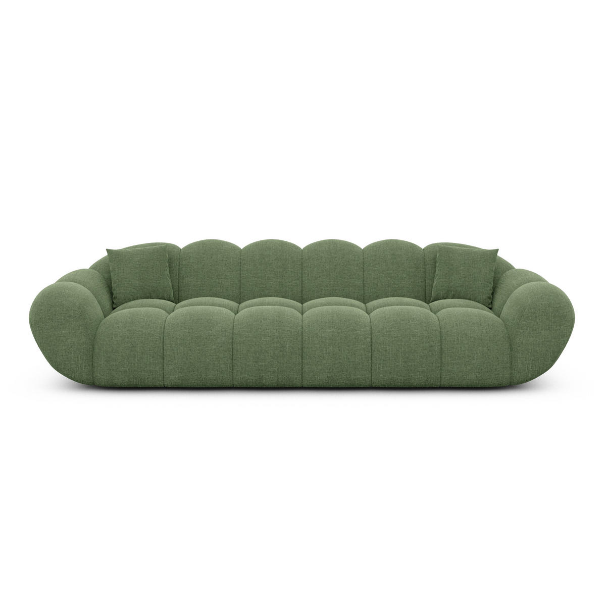 4-SITZER-SOFA Liva Grün Strukturstoff - Grün, Textil (265/70/93cm) - VAROYAL