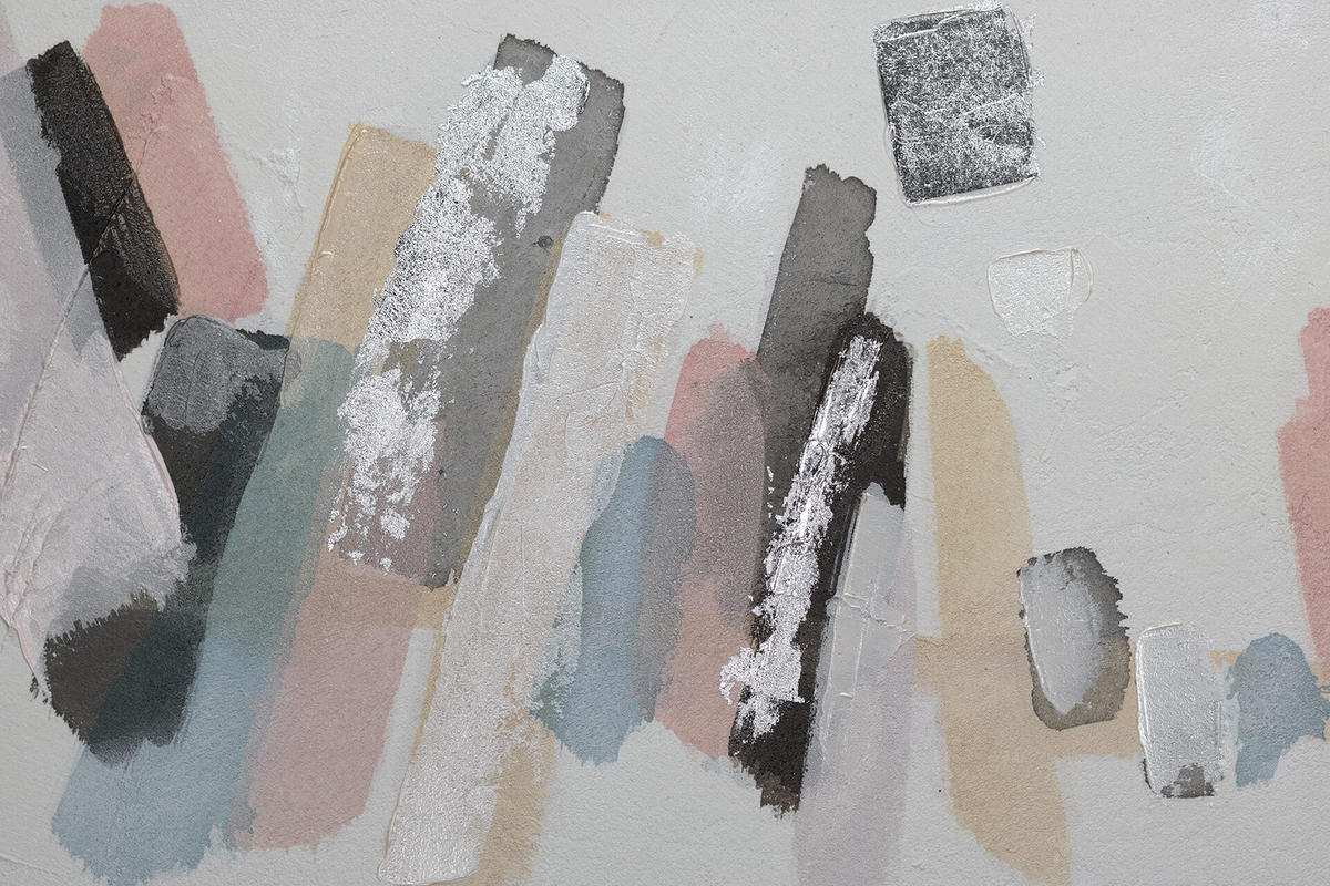 ACRYLBILD HANDGEMALT 150/50 cm - Beige/Grau, Holz/Textil (150/50cm) - KUNSTLOFT