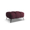 POUF Chenille Stoff Rot - Rot/Weinrot, Textil/Metall (78/41/60cm) - Makamii