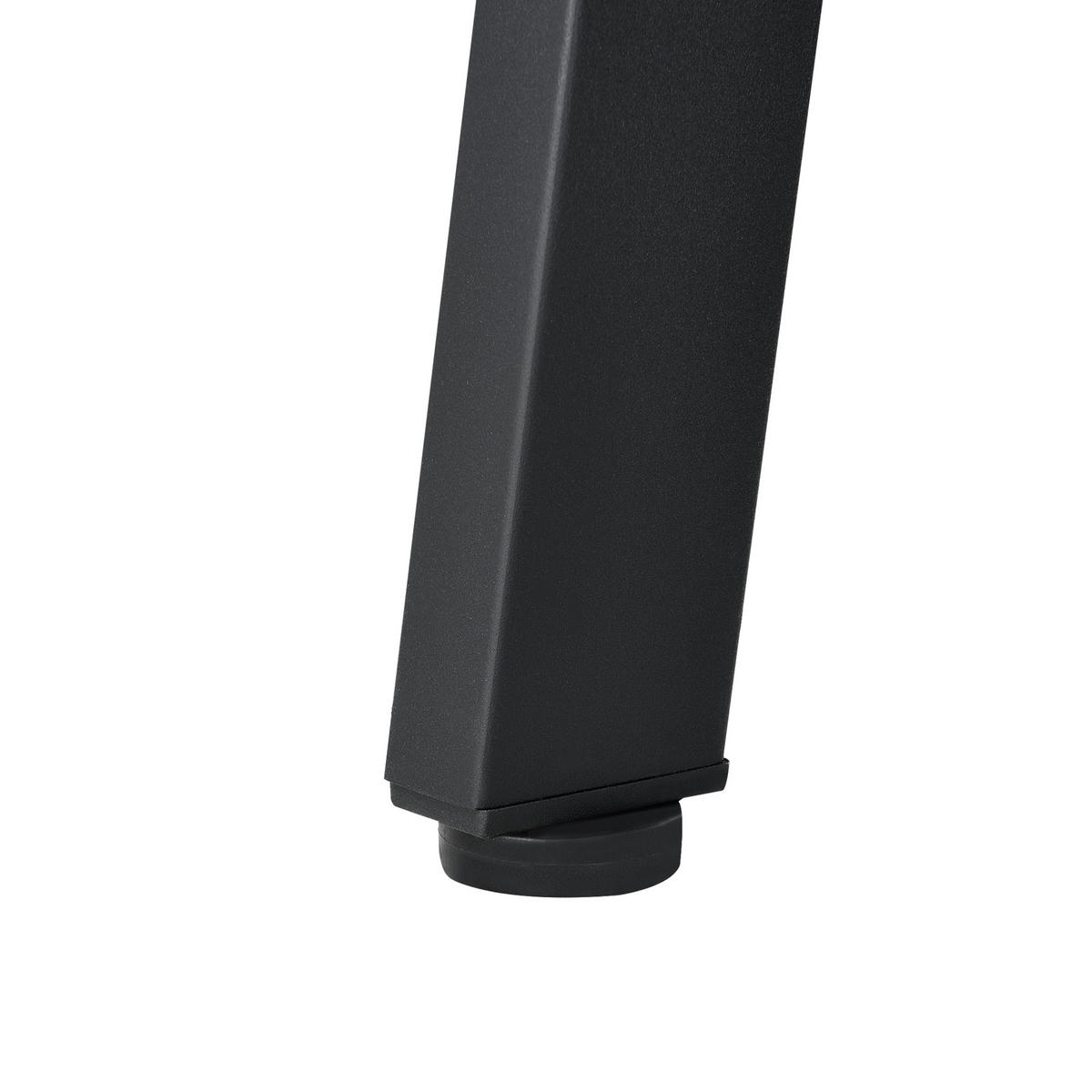 ESSTISCH Flatanger - Dunkelbraun/Schwarz, Holzwerkstoff/Metall (70/110/74.5cm) - [en.casa]